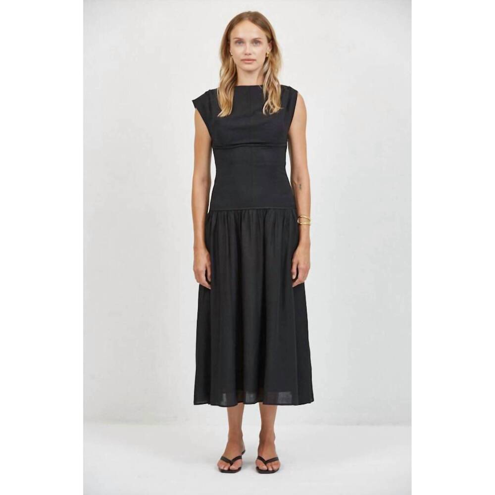 NEW A.REN iris dress in black
